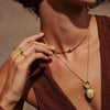 December Birthstone Pendant With Movable Buckle Copper Geometric Electroplated Diy Simple Pendant