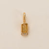 December Birthstone Pendant With Movable Buckle Copper Geometric Electroplated Diy Simple Pendant