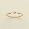 December Birthstone Ring Stainless Steel Geometric Electroplating Women's