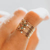 December Birthstone Ring Stainless Steel Geometric Electroplating Women's