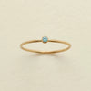 December Birthstone Ring Stainless Steel Geometric Electroplating Women's
