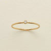 December Birthstone Ring Stainless Steel Geometric Electroplating Women's
