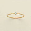 December Birthstone Ring Stainless Steel Geometric Electroplating Women's