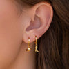 Denim Boots Hat Pendant Earrings Copper Geometric 18K Real Gold Plating Electroplated For Women