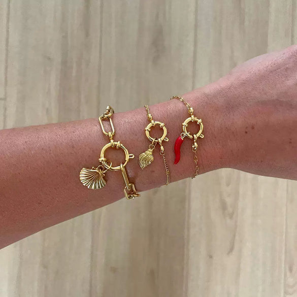 Detachable Sailor Style Geometric Titanium Steel Oven Vacuum Plated Bracelet For Women