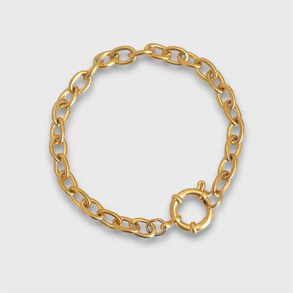 Detachable Sailor Style Geometric Titanium Steel Oven Vacuum Plated Bracelet For Women