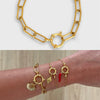 Detachable Sailor Style Geometric Titanium Steel Oven Vacuum Plated Bracelet For Women