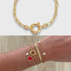 Detachable Sailor Style Geometric Titanium Steel Oven Vacuum Plated Bracelet For Women