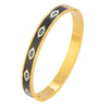 Devil's Eye Buckle Bracelet Stainless Steel Retro High End Bracelet With Diamond Design