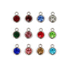 Diamond-encrusted Twelve Birthstone Colored Glass Pendant  Necklace Jewelry DIY Pet Alloy Accessories Jewelry