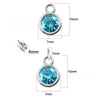 Diamond-encrusted Twelve Birthstone Colored Glass Pendant  Necklace Jewelry DIY Pet Alloy Accessories Jewelry