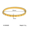 Diamondencrusted Titanium Steel Buckle Bracelet Women's Retro Geometric Style