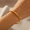 Diamondencrusted Titanium Steel Buckle Bracelet Women's Retro Geometric Style