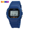 Digital Electronic Watch Plastic Geometric Style Round Shockproof Outdoor Sports Watch For Men