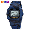 Digital Electronic Watch Plastic Geometric Style Round Shockproof Outdoor Sports Watch For Men
