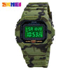 Digital Electronic Watch Plastic Geometric Style Round Shockproof Outdoor Sports Watch For Men