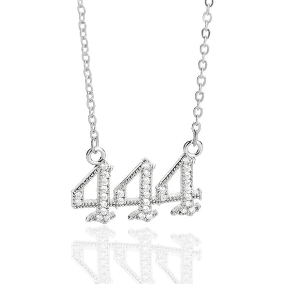 Digital Necklace With Angel Pattern Copper Pendant And O Chain Electroplated For Men And Women Couple