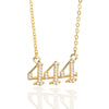 Digital Necklace With Angel Pattern Copper Pendant And O Chain Electroplated For Men And Women Couple