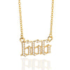 Digital Necklace With Angel Pattern Copper Pendant And O Chain Electroplated For Men And Women Couple