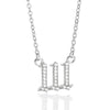 Digital Necklace With Angel Pattern Copper Pendant And O Chain Electroplated For Men And Women Couple