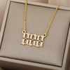 Digital Necklace With Angel Pattern Copper Pendant And O Chain Electroplated For Men And Women Couple