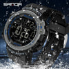Digital Watch Multifunctional Youth Watch Fashion Trendy Luminous Student Watch Round Acrylic Mirror Abs Tpu Simple Natural
