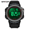 Digital Watch Multifunctional Youth Watch Fashion Trendy Luminous Student Watch Round Acrylic Mirror Abs Tpu Simple Natural