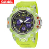 Digital Watch Plastic Pu Organic Glass Mirror Round Dial Sports Style For Middle School Students