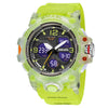 Digital Watch Plastic Pu Organic Glass Mirror Round Dial Sports Style For Middle School Students