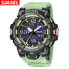 Digital Watch Plastic Pu Organic Glass Mirror Round Dial Sports Style For Middle School Students