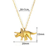 Dinosaur Pendant Titanium Steel Hiphop Men's Necklace Electroplated Jewelry