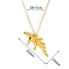 Dinosaur Pendant Titanium Steel Hiphop Men's Necklace Electroplated Jewelry