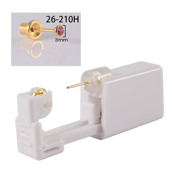 Disposable Ear Piercing Device 316L Stainless Steel Semicircle Diamond Low Pain Puncture Tool