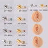 Disposable Ear Piercing Device 316L Stainless Steel Semicircle Diamond Low Pain Puncture Tool