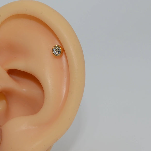 Disposable Ear Piercing Tool Buckle Ear Piercing Device Gold Plated 316L Stainless Steel Geometric Style Ear Stud