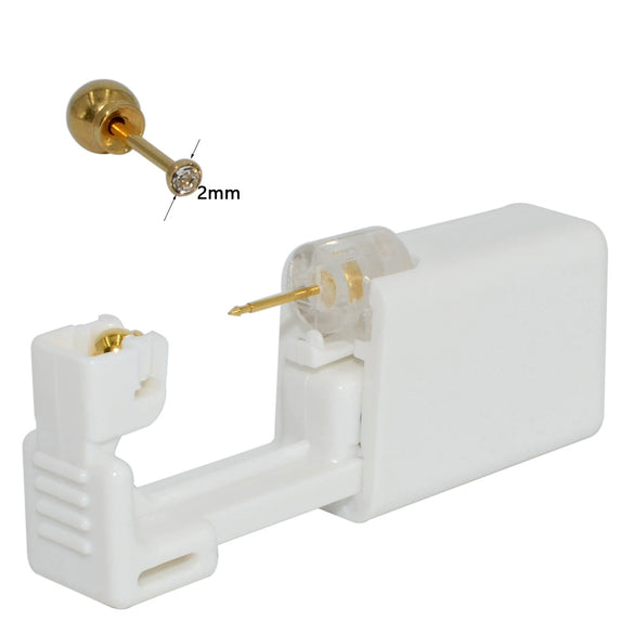 Disposable Ear Piercing Tool Buckle Ear Piercing Device Gold Plated 316L Stainless Steel Geometric Style Ear Stud