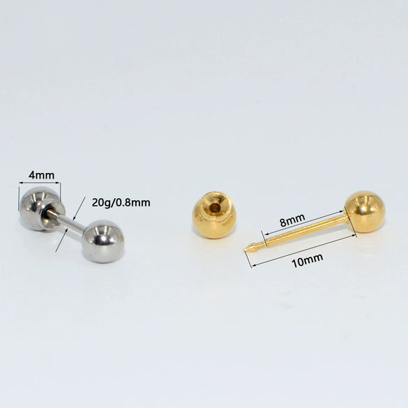 Disposable Ear Piercing Tool Buckle Ear Piercing Device Gold Plated 316L Stainless Steel Geometric Style Ear Stud