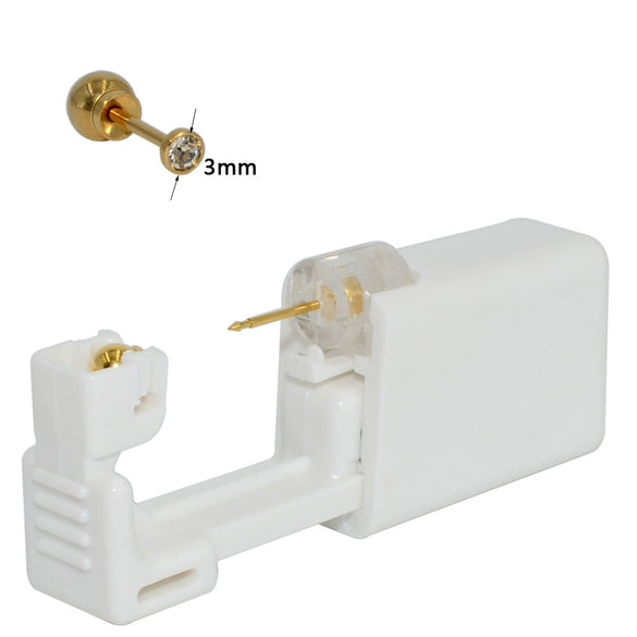 Disposable Ear Piercing Tool Buckle Ear Piercing Device Gold Plated 316L Stainless Steel Geometric Style Ear Stud