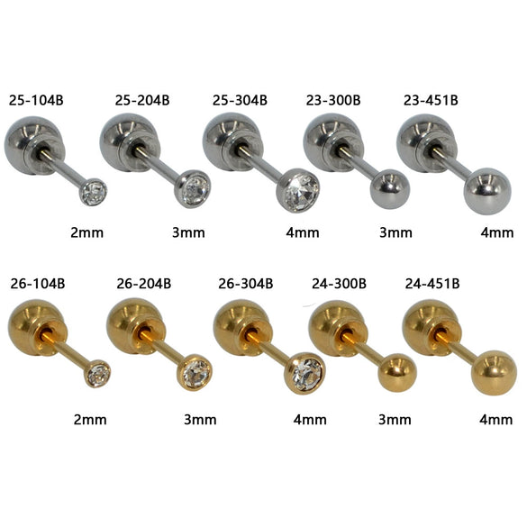 Disposable Ear Piercing Tool Buckle Ear Piercing Device Gold Plated 316L Stainless Steel Geometric Style Ear Stud