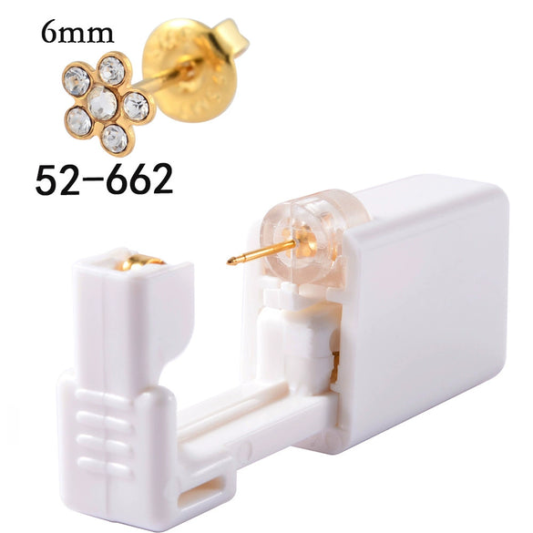 Disposable Lowpain Ear Piercing Gun 316L Stainless Steel Flower Ear Stud Simple Style Unisex