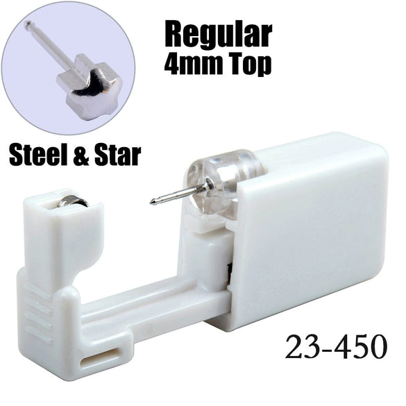 Disposable Lowpain Ear Piercing Gun 316L Stainless Steel Geometric Electroplated Ear Piercing Tool