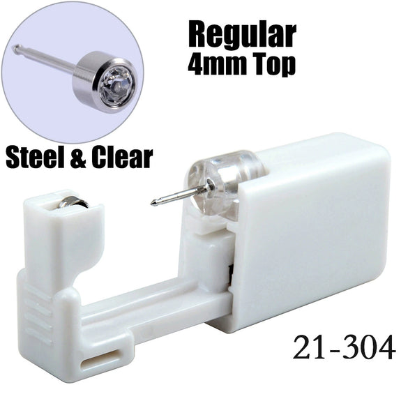 Disposable Lowpain Ear Piercing Gun 316L Stainless Steel Geometric Electroplated Ear Piercing Tool