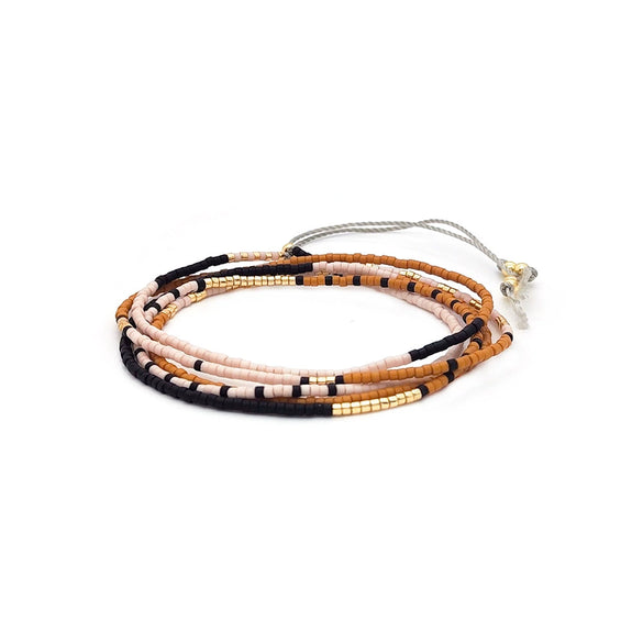 Distinctive All Match Multi Layer Winding Stacked Women's Bracelet With Miyuki Xiaomi Beads In Geometric Pattern Hand Woven From Glass And Glaze