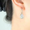 Distinctive Aocado Style Color Shell Geometric Titanium Steel Earrings With Electroplating