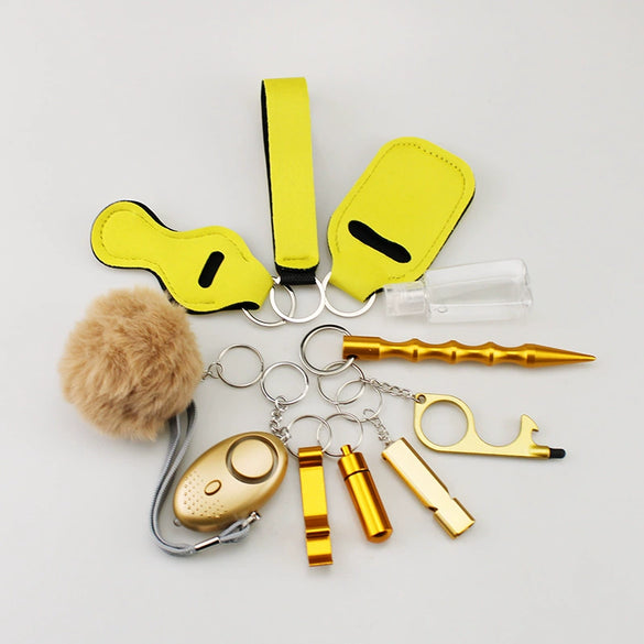 Diving Cloth Selfdefense Keychain Set Alloy Minimalist