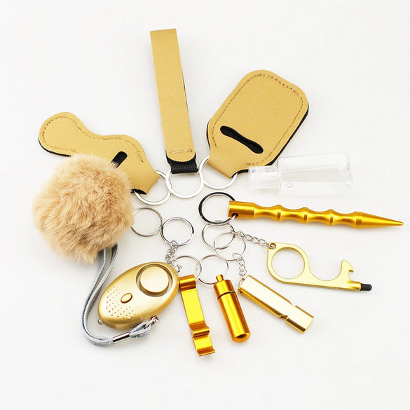Diving Cloth Selfdefense Keychain Set Alloy Minimalist