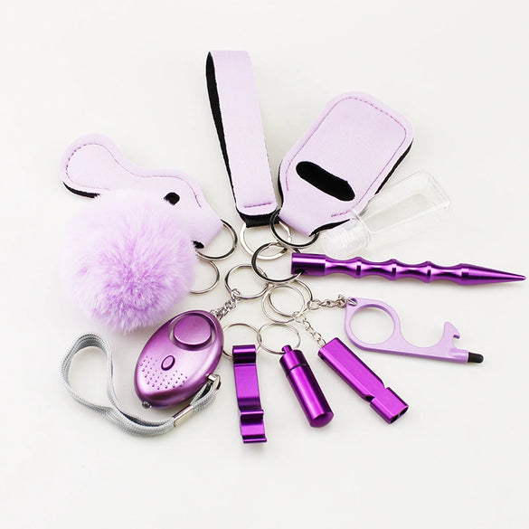 Diving Cloth Selfdefense Keychain Set Alloy Minimalist