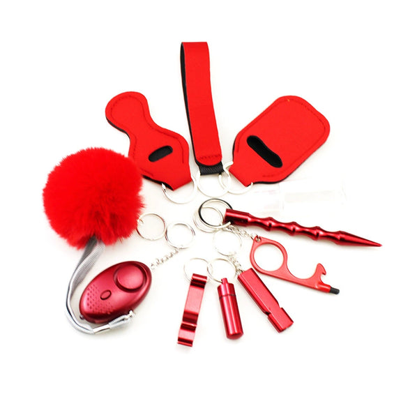 Diving Cloth Selfdefense Keychain Set Alloy Minimalist