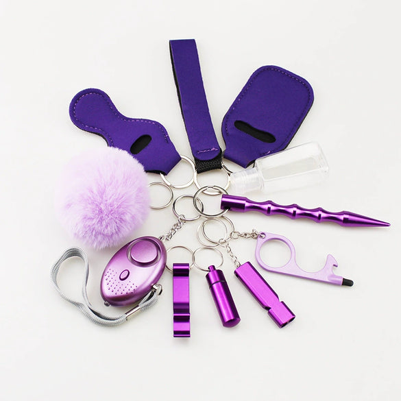Diving Cloth Selfdefense Keychain Set Alloy Minimalist