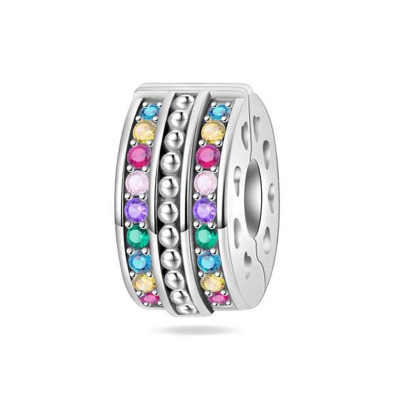 Diy Accessories Bracelet Copper Plated 925 Silver Hanging Buckle Beads With Iris Star Sunflower Pattern And Dripping Oil Treatment